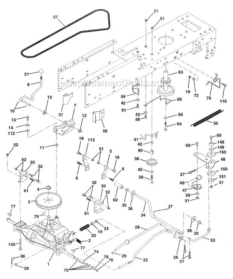Page C Diagram and Parts List for WE12542D  Weed Eater Lawn Tractor